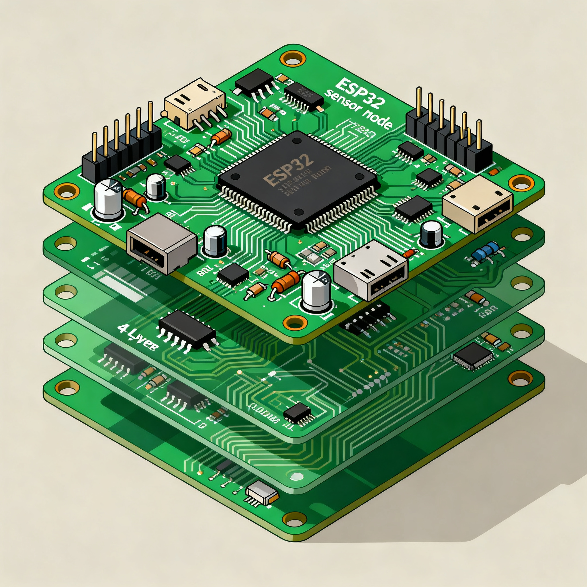 How PCBasic’s IoT PCB Assembly Powers Smart Connectivity: A 4-Layer ESP32-Based Sensor Node Case Study