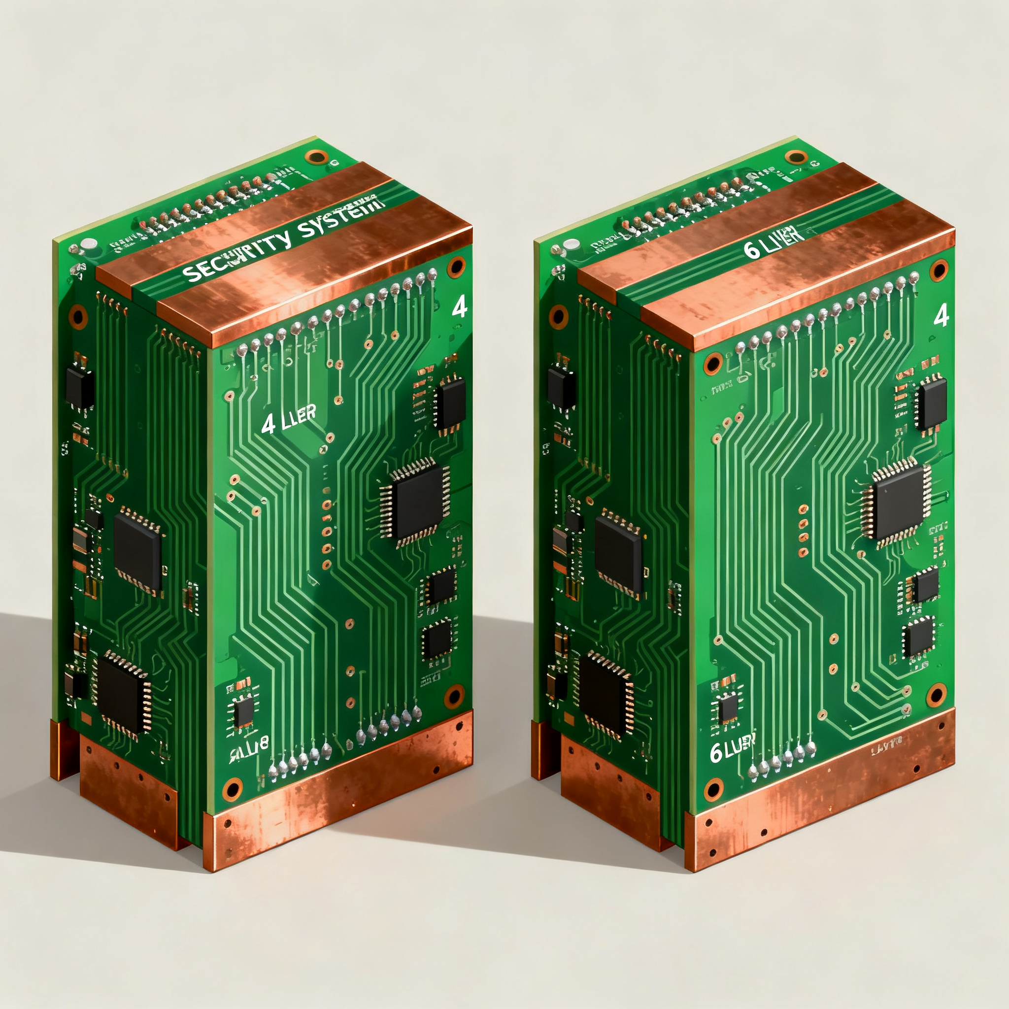 Security System PCB Assembly: 4-Layer vs. 6-Layer Thick Copper – A Side-by-Side Comparison for Design Engineers