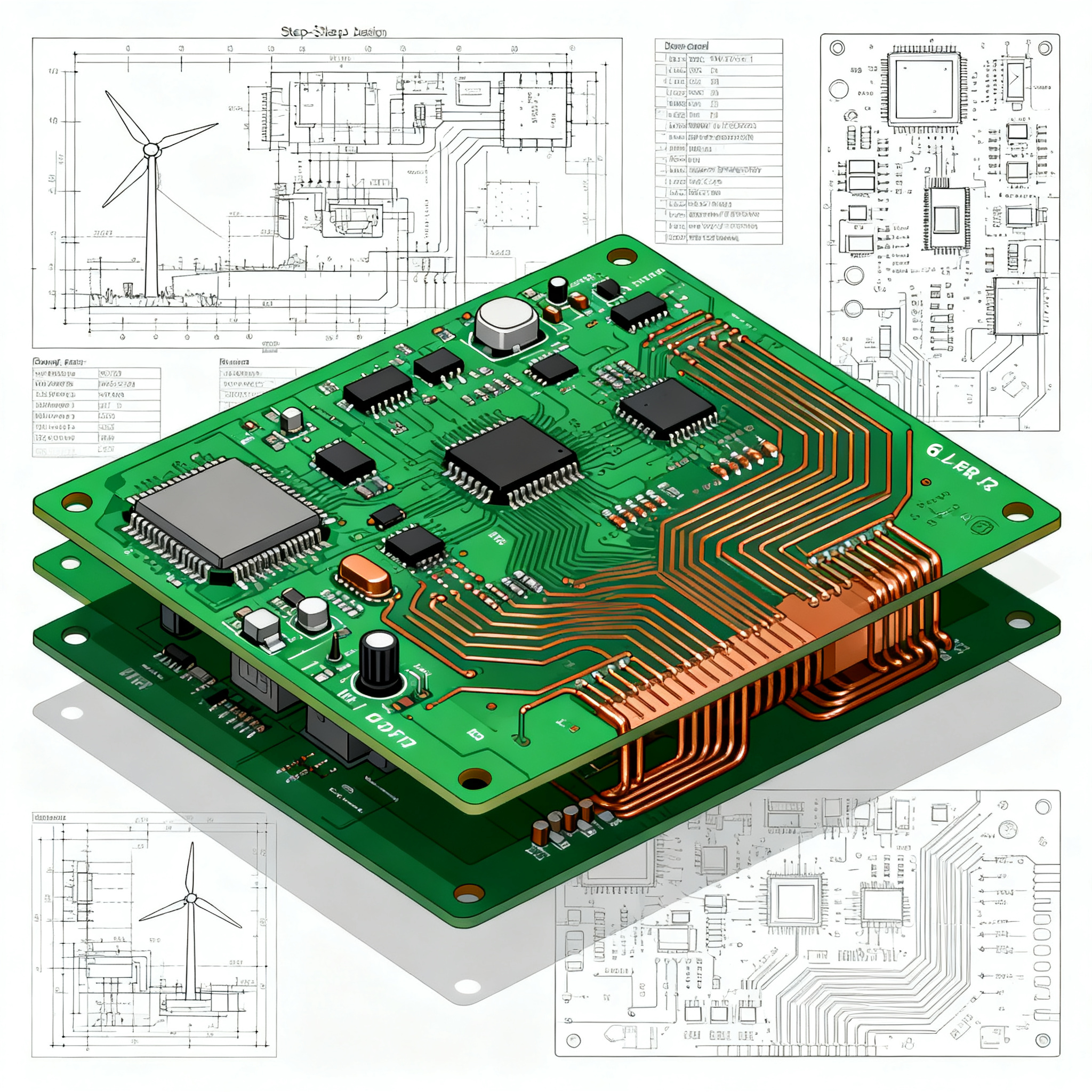 Step-by-Step Design Tutorial for Wind Turbine Control Boards: From Schematic to Heavy Copper 6-Layer PCB