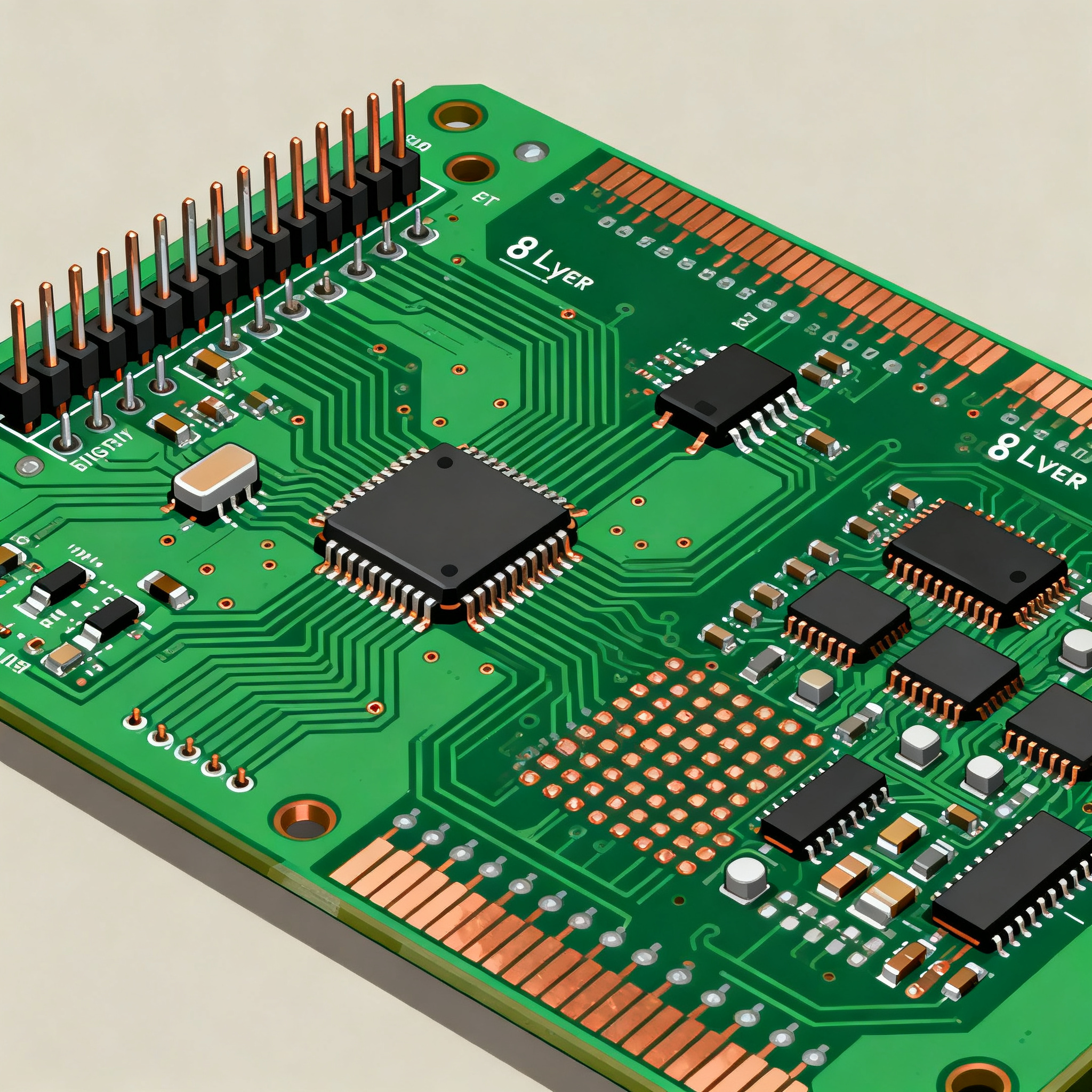 Through-Hole vs Surface Mount: Choosing the Right Technology for Your High-Density 8-Layer PCB